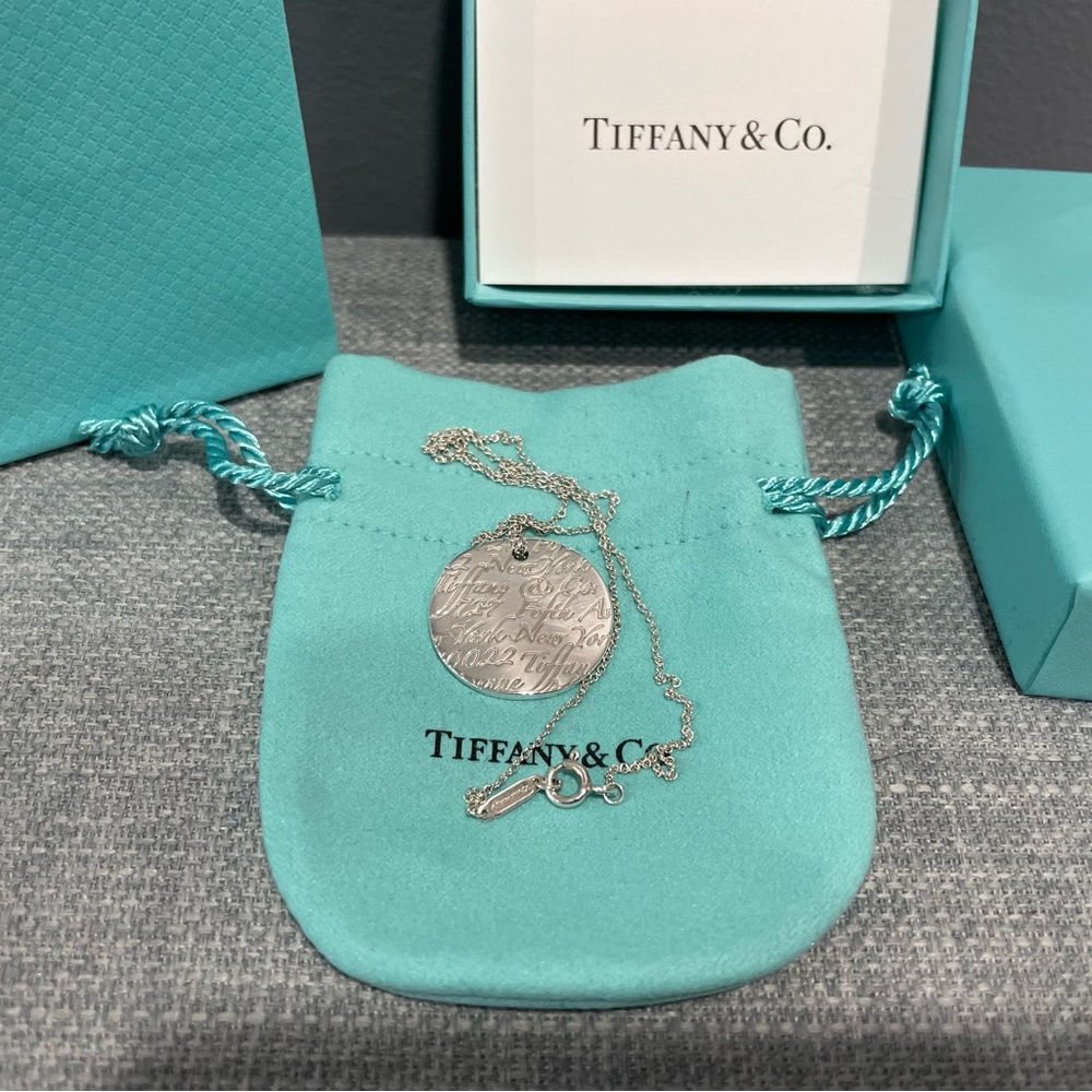 Tiffany & Co. Notes Round Necklace 925 Sterling Silver